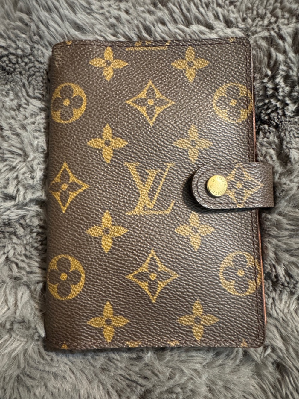 Louis Vuitton Monogram Canvas Agenda Cover — Brown and Gold Monogram